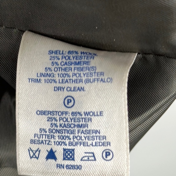 LANDS END Men's Top Coat Wool Cashmere Blend Button Front XL - Picture 3 of 6